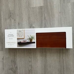 Threshold Dark Wood Floating Shelf